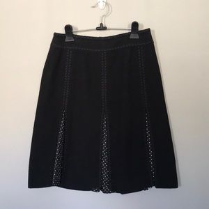 Ann Taylor polka-dot peeking pleated skirt